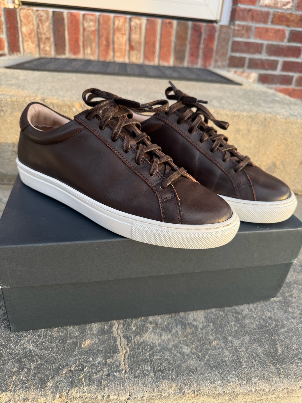 SuitSupply Brown Leather Sneakers EU 41 / US 8